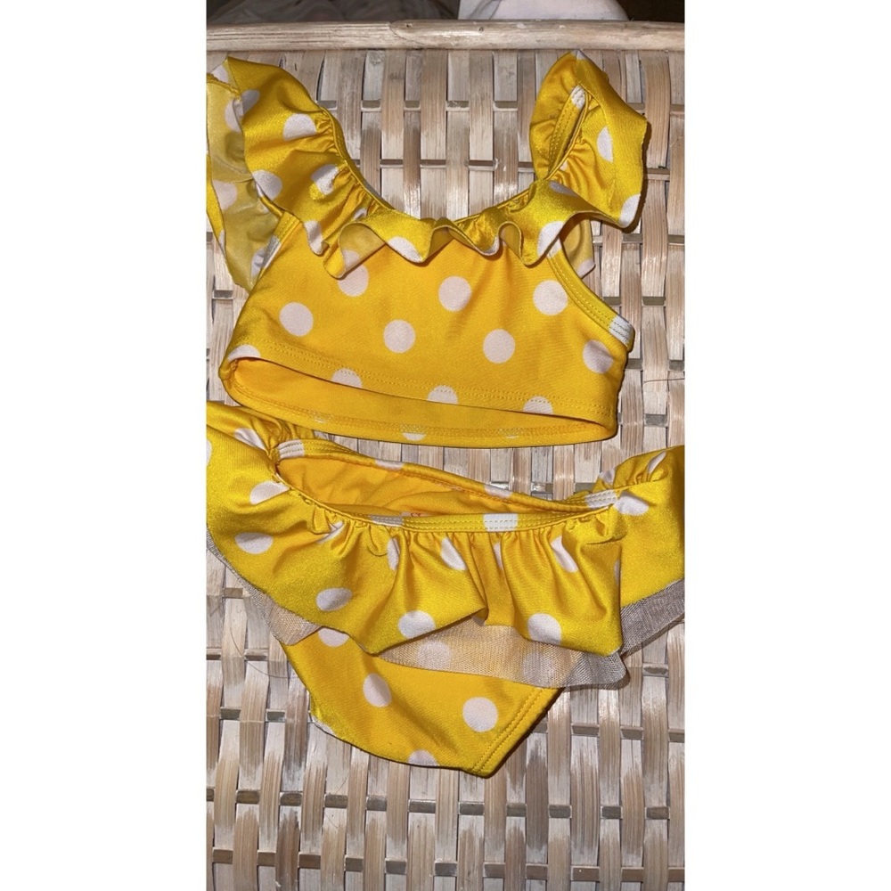 Toddler Yellow/Polka Dot - Two piece Swimsuit